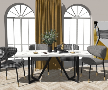 Modern Dining Table And Chairs-ID:500524046