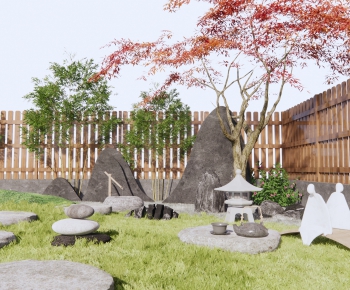 日式庭院景观 景观小品 枯山水石-ID:307086943