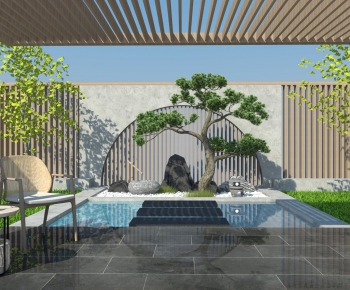 New Chinese Style Courtyard/landscape-ID:584074021