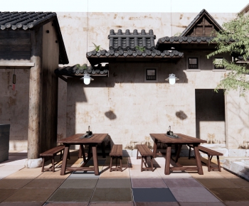 New Chinese Style Outdoor Tables And Chairs-ID:412306077