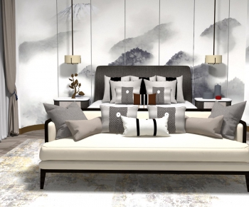New Chinese Style Bedroom-ID:152874951