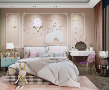 French Style Girl's Room Daughter's Room-ID:406809093