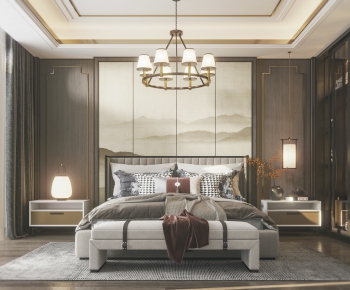 New Chinese Style Bedroom-ID:162728077