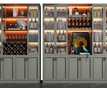 European Style Wine Cabinet-ID:629657988