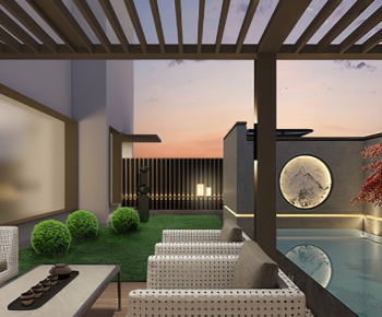 New Chinese Style Courtyard/landscape-ID:468916898