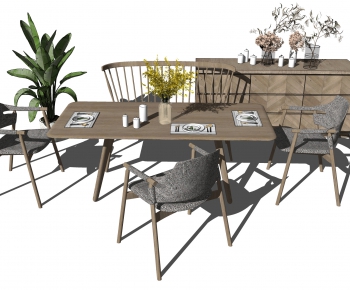 Nordic Style Dining Table And Chairs-ID:345439972
