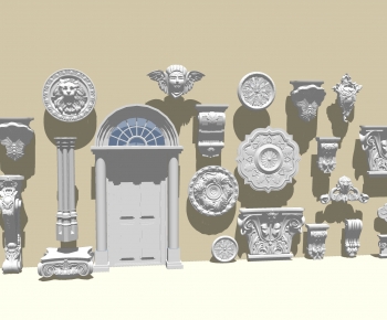 欧式雕花 欧式门头 罗马柱柱子-ID:607841971