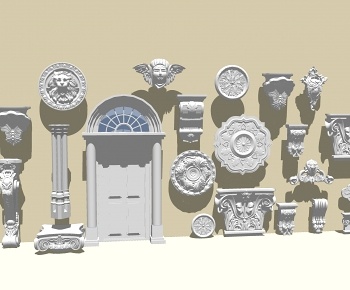 欧式雕花 欧式门头 罗马柱柱子-ID:1100916