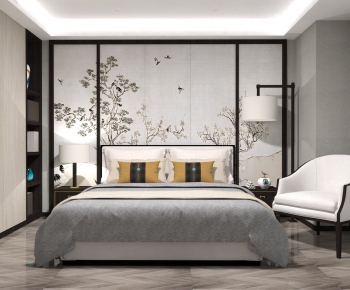 New Chinese Style Bedroom-ID:464270111