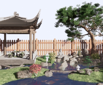 新中式庭院/景观-ID:883600004