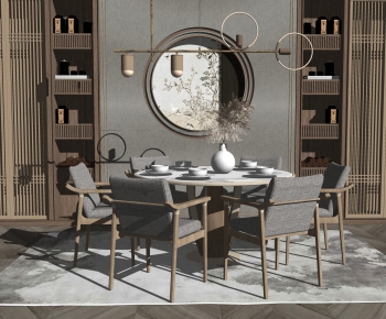 New Chinese Style Dining Table And Chairs-ID:848968033
