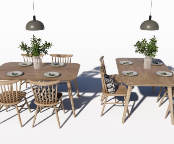 Nordic Style Dining Table And Chairs-ID:453054905