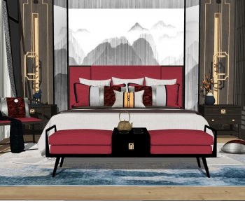 New Chinese Style Bedroom-ID:513339016