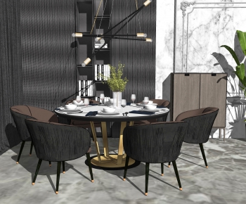 Modern Dining Table And Chairs-ID:598074913