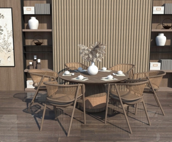 New Chinese Style Dining Table And Chairs-ID:417186985