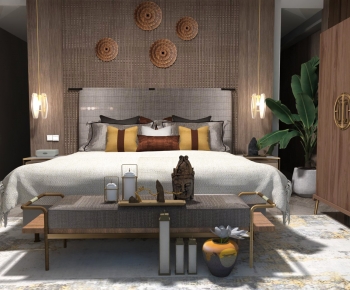 Southeast Asian Style Bedroom-ID:628496896