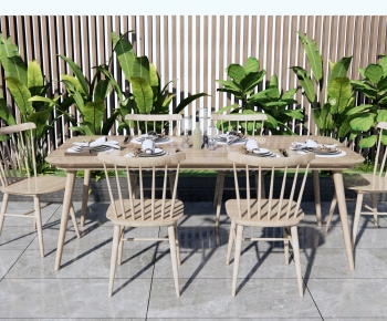 Nordic Style Dining Table And Chairs-ID:681610114