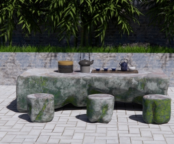 New Chinese Style Tea Tables And Chairs-ID:407782084