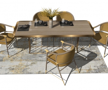 New Chinese Style Dining Table And Chairs-ID:821367982