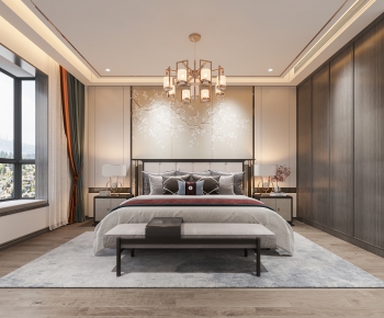 New Chinese Style Bedroom-ID:787946946