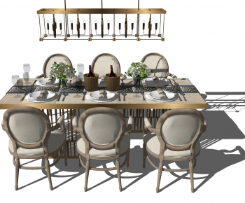 American Style Dining Table And Chairs-ID:212342021