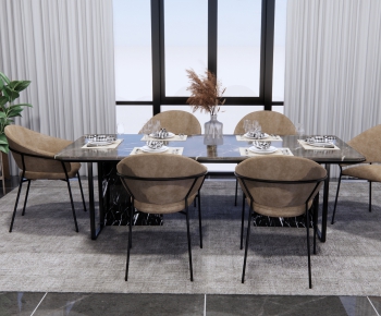 Modern Dining Table And Chairs-ID:911080864