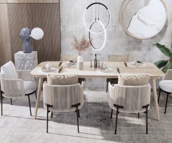 Modern Dining Table And Chairs-ID:709919943