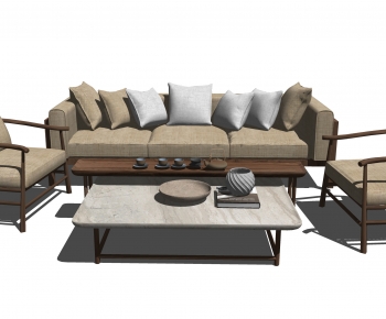 New Chinese Style Sofa Combination-ID:993484978
