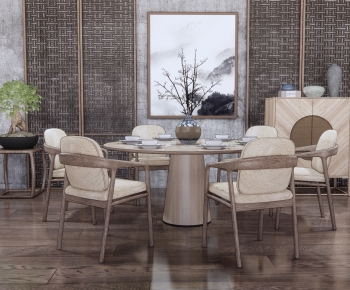 New Chinese Style Dining Table And Chairs-ID:212644107