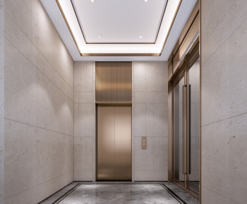 Modern Office Elevator Hall-ID:802340983