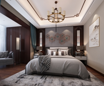 New Chinese Style Bedroom-ID:693550117