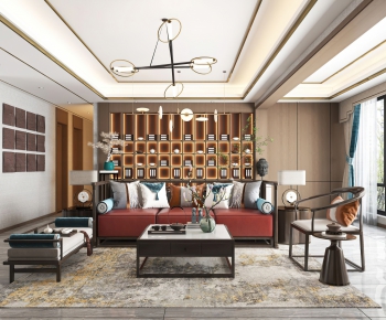 New Chinese Style A Living Room-ID:863693003