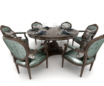 European Style Dining Table And Chairs-ID:447653064