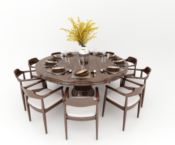 New Chinese Style Dining Table And Chairs-ID:791842945