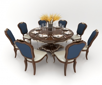 European Style Dining Table And Chairs-ID:277664905