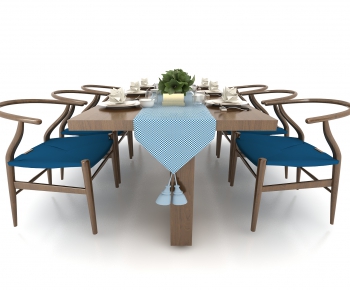 New Chinese Style Dining Table And Chairs-ID:138611088