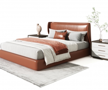 Modern Double Bed-ID:602408897