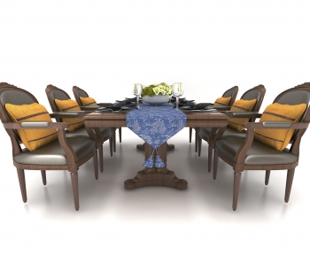 European Style Dining Table And Chairs-ID:471272959