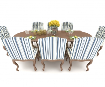 American Style Dining Table And Chairs-ID:725215916