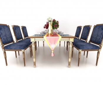 European Style Dining Table And Chairs-ID:984596012
