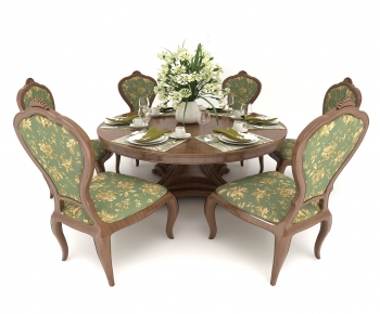 European Style Dining Table And Chairs-ID:320074087