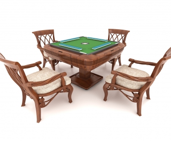 Chinese Style Mahjong Tables And Chairs-ID:135391955