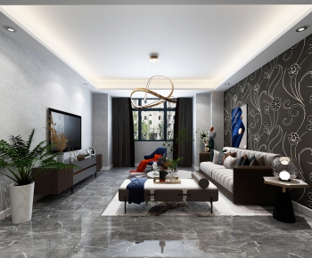 Modern A Living Room-ID:181524047