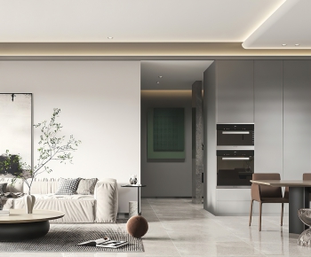 Modern Wabi-sabi Style A Living Room-ID:881850714