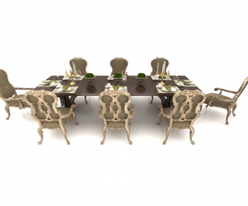 European Style Dining Table And Chairs-ID:511197099