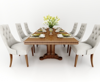 American Style Dining Table And Chairs-ID:759218935