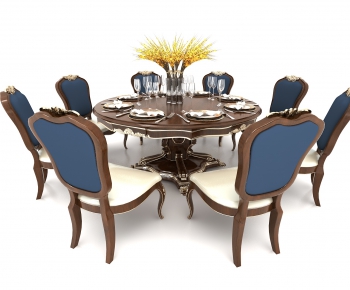 European Style Dining Table And Chairs-ID:742167005