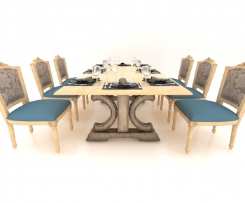 European Style Dining Table And Chairs-ID:112936021