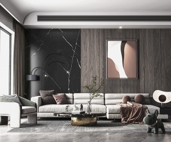 Modern A Living Room-ID:640819188