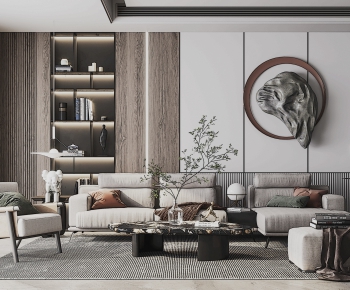 Modern A Living Room-ID:678980483